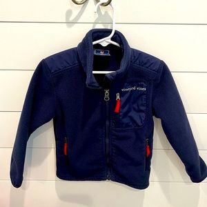 Vineyard Vines zip up fleece jacket. Size 2T.